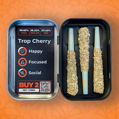 Diamond Encrusted Trop Cherry Pre-Rolls - 3 Pack